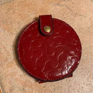 Coach Red Compact with mirror